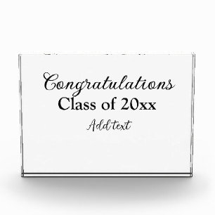 Simple graduation congratulations minimal add clas photo block