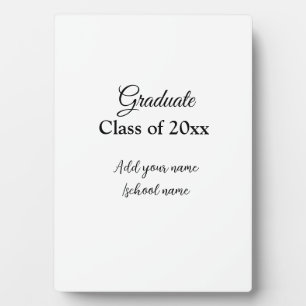 Simple graduation congratulations minimal add clas plaque