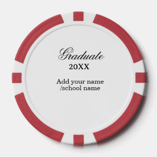 Simple graduation congratulations minimal add clas poker chips
