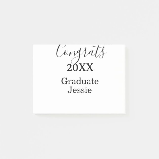 Simple graduation congratulations minimal add clas post-it notes (Front)