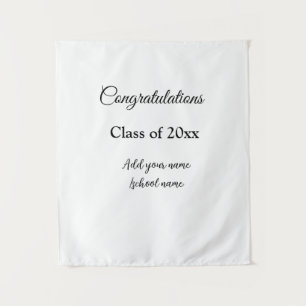 Simple graduation congratulations minimal add clas tapestry
