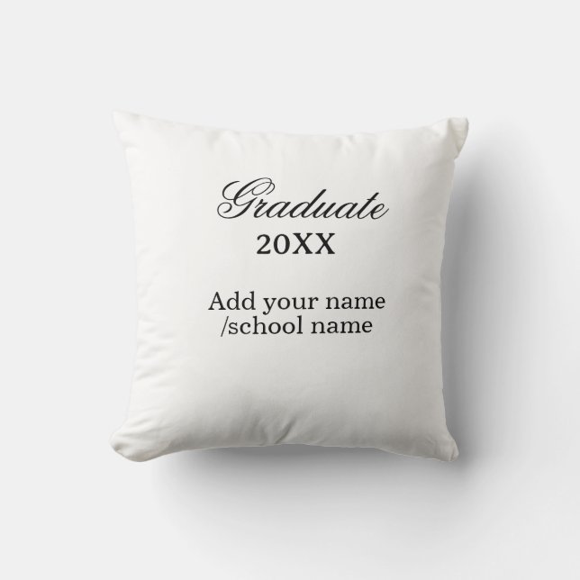 Simple graduation congratulations minimal add clas throw pillow (Front)