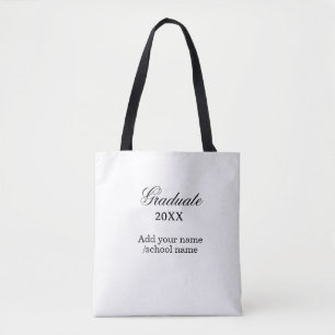 Simple graduation congratulations minimal add clas tote bag