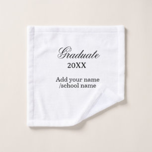 Simple graduation congratulations minimal add clas wash cloth