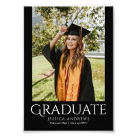 Simple Graduation Design Moderne Photo Diplômée