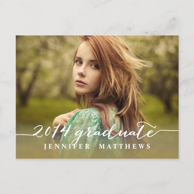 Simple | Graduation Party Invitation Postcard (Front)