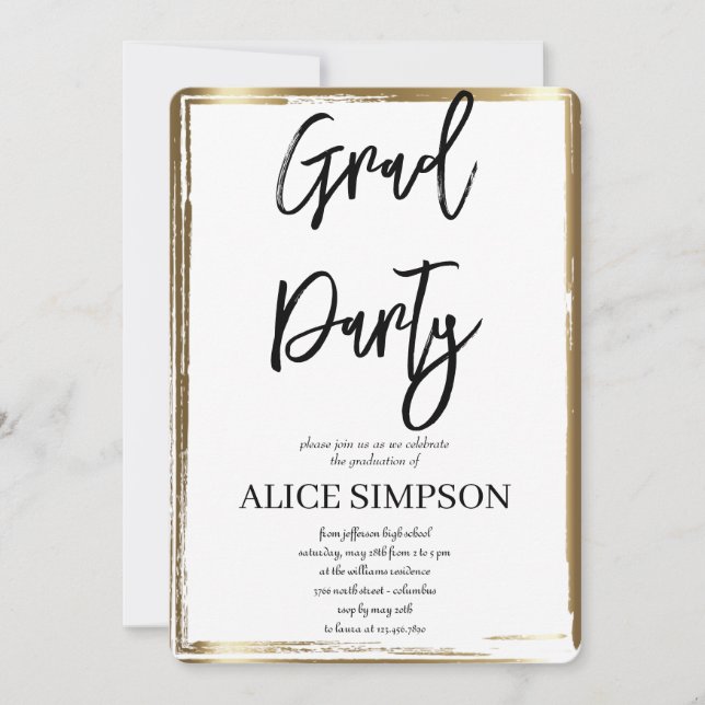 Simple  Graduation Party Invitations (Front)