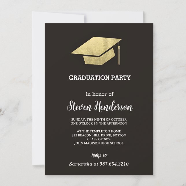 Simple Graduation Party Invitations (Front)