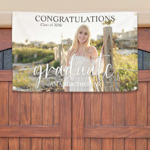 Simple Graduation Party Sign Custom Photo