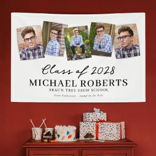Simple Graduation Photo Collage Banner