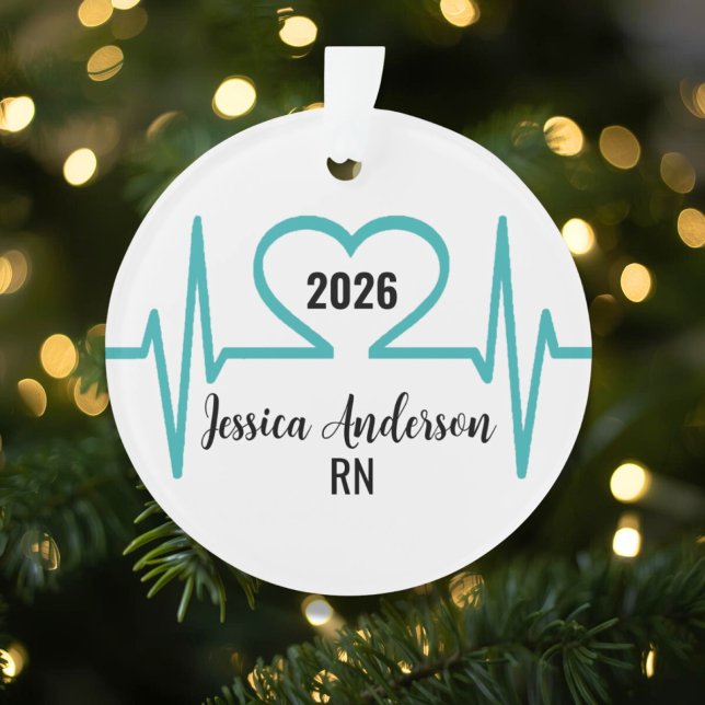 Simple Gradute Doctor Medical Nurse Ornament (Simple Graduation Heart Beat Doctor Medical Nurse Ornament)