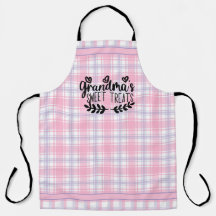 Simple Grandma's Plaid All-Over Print Apron