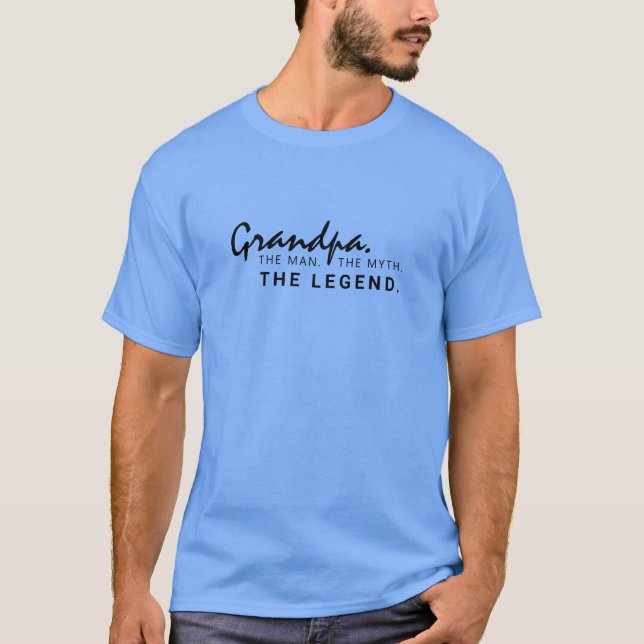 Simple Grandpa. The Man. The Myth. The Legend. T-S T-Shirt (Front)