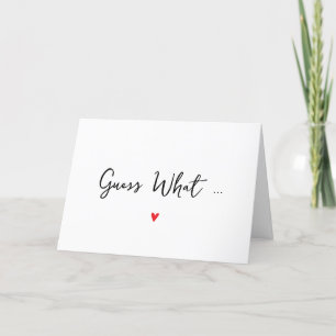 Simple Grandparents Pregnancy Announcement Card