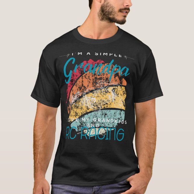 Simple Grandpas RC Racing Thrill - Playful Tee for (Front)
