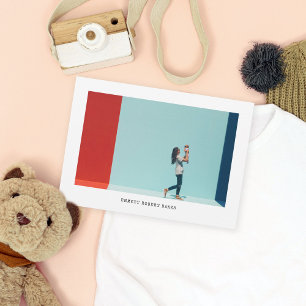 Simple Graphic Photo Birth Announcement