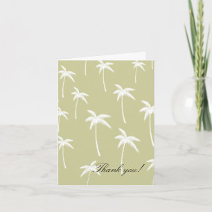 Simple Green and White Palm Trees Thank You