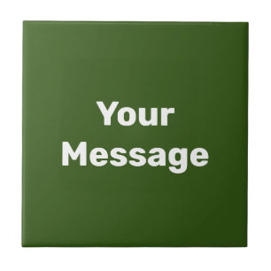 Simple Green and White Text Template Your Message Tile