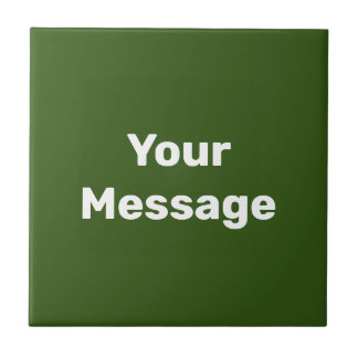 Simple Green and White Text Template Your Message Tile