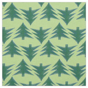 Simple Green Christmas Tree Pattern Unisex Natural Fabric