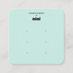 Simple Green Earring Display Card