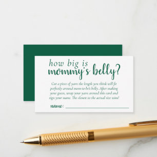 Simple Green Game   Apple How Big is Mommys Belly Enclosure Card