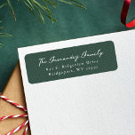 Simple green herringbone Christmas return address<br><div class="desc">With its simple and classic green pattern, this return address label is the perfect finishing touch to all your Christmas cards. Send your holiday cards in style with this green and white return address sticker that matches a variety of designs. With its herringbone tweed effect, the label gives off warm...</div>