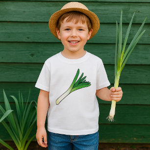 Simple Green Leek Vegetable T-Shirt