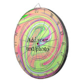 Simple green orange watercolor add your text name  dartboard (Front Right)