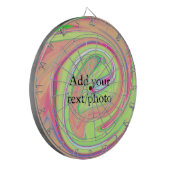 Simple green orange watercolor add your text name  dartboard (Front Left)