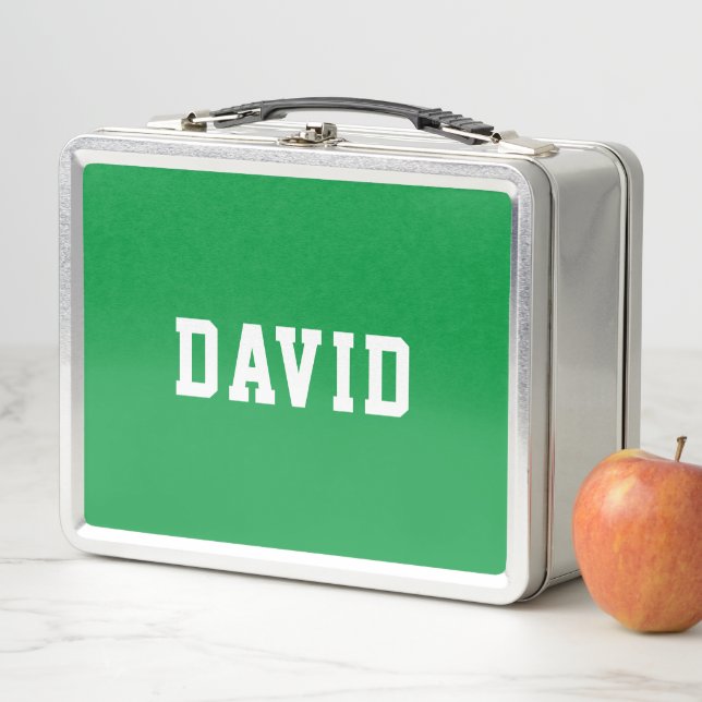 Simple Green Personalized Back to School Metal Lunch Box (In Situ)