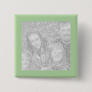 simple green photo frame 2 inch square button