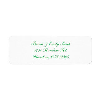 Simple green script white custom labels