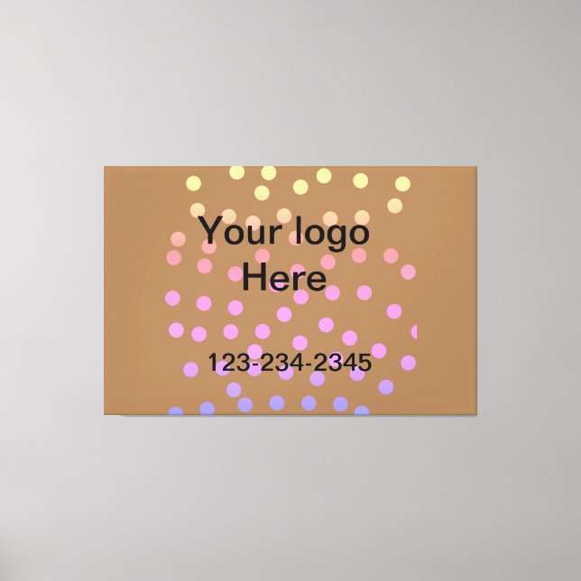 Simple green sparkle glitter add your logo number  canvas print (Front)