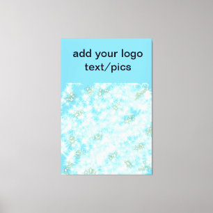Simple green sparkle glitter add your logo number canvas print