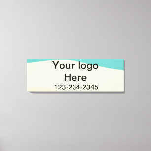 Simple green sparkle glitter add your logo number canvas print