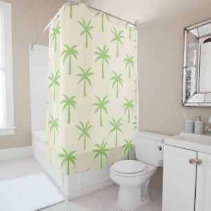 Simple Green Tropical Palm Trees Pattern