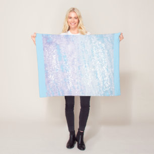 Simple green watercolor abstract add logo text min fleece blanket
