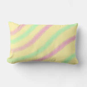 Simple green watercolor abstract add logo text min lumbar pillow