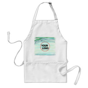Simple green watercolor abstract add logo text min standard apron