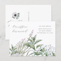 Simple Greenery Business Office Moving Annoucement