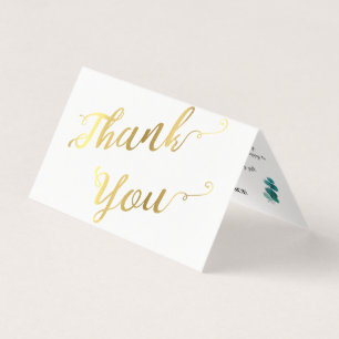 Simple Greenery Eucalyptus Gold Thank You Card