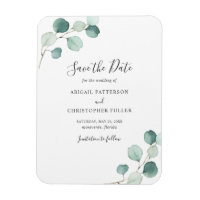 Simple Greenery Eucalyptus Wedding Save the Date