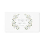 Simple Greenery Floral Wedding RSVP QR code card