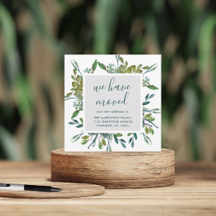 Simple Greenery Foliage New Address We've Moved Announcement