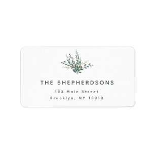 Simple Greenery Foliage Return Address Label