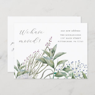Simple Greenery We Have Moved New Home Postcard