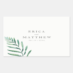 Simple Greenery Wedding Stickers
