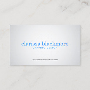 Simple Grey and Blue Modern Minimal Business Card