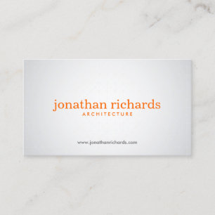 Simple Grey and Orange Modern Minimal Business Card